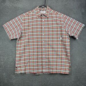 Cinch Jeans‎ Mens L Plaid Short Sleeve Button Up Shirt 100 Cotton Made in Mexico